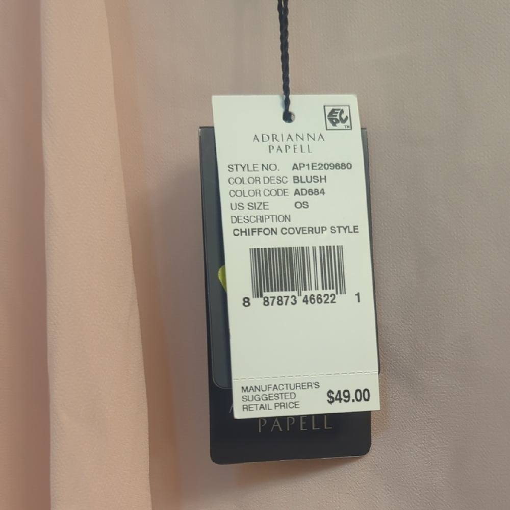 Adrianna Papell Light Pink Sheer Wrap NWT - Picture 3 of 4